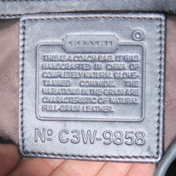 Coach Black Vintage Y2K Drawstring Leather C3W-9858 Daypack Legacy Top Handle - Picture 9 of 16